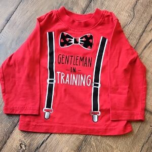 Red 'Gentleman in Training' Long Sleeve Shirt